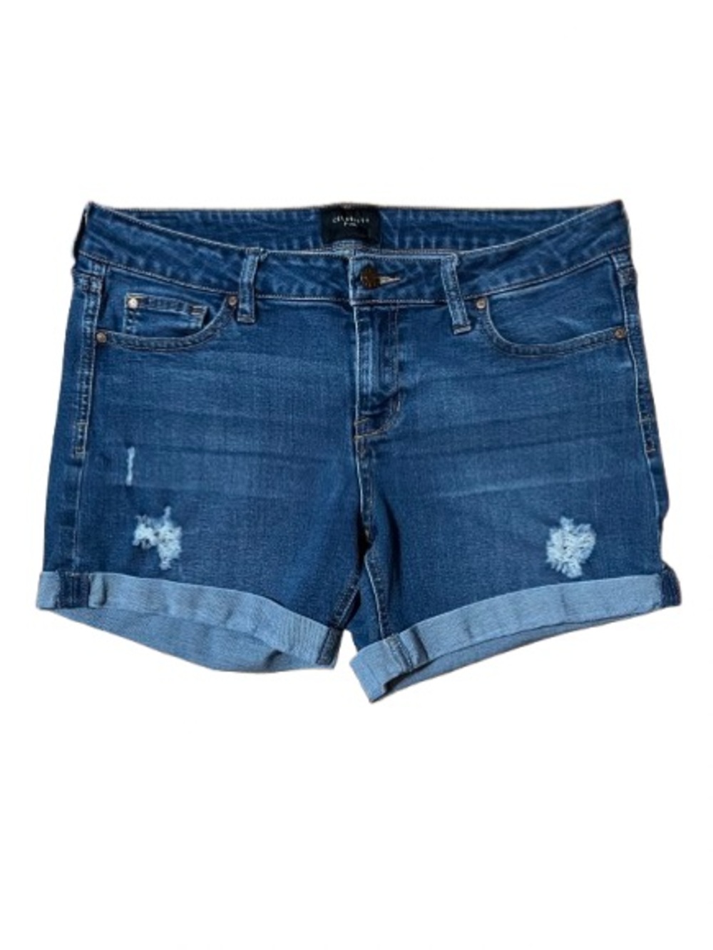 Celebrity Pink Blue Denim Cuffed Women’s Shorts Size 29